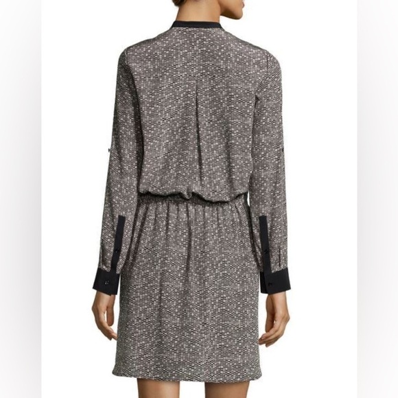 Vince Tunic Monochrome Long Sleeve Dress Size Small - Picture 2 of 11